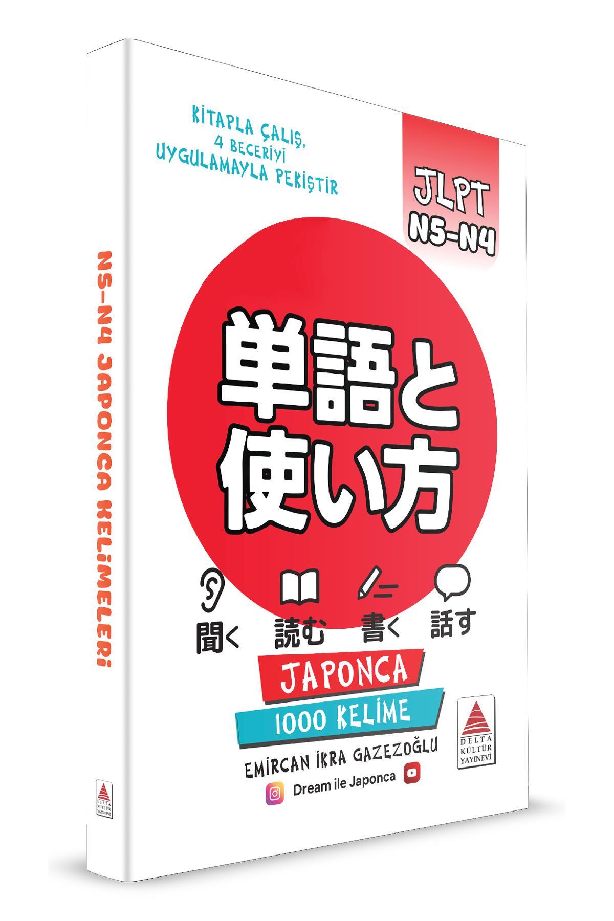 Delta Kültür Yayınevi Japonca N5-N4 kelimeleri (word and use