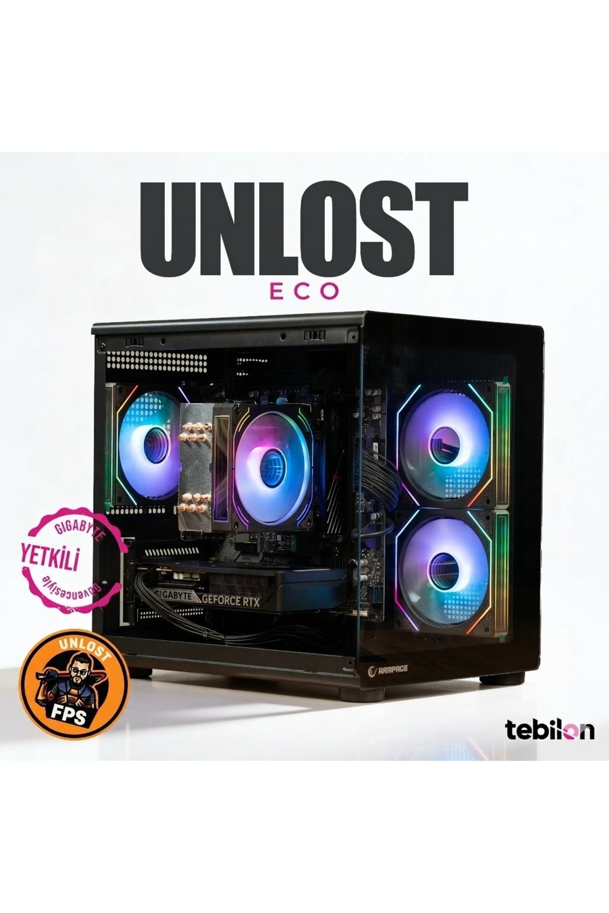 TEBİLON UNLOST ECO-AMD 7500F-GIGABYTE GeForce RTX 5060 WINDFORCE 8GB-GIGABYTE A620M-16GB-500GB-OEM PAKET