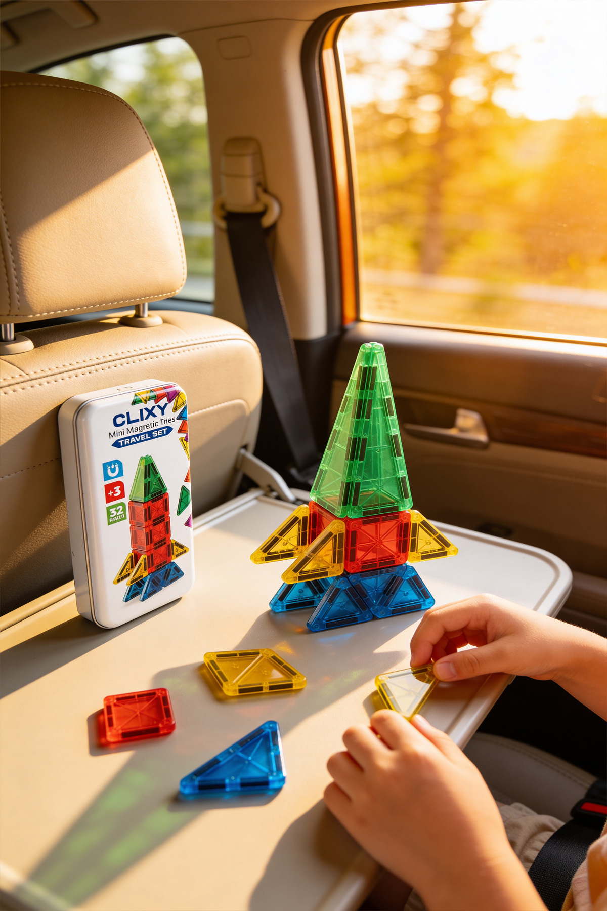 CLIXY Mini Manyetik Bloklar 32 Parça Travel Set fotoğrafı 6 (önizleme)