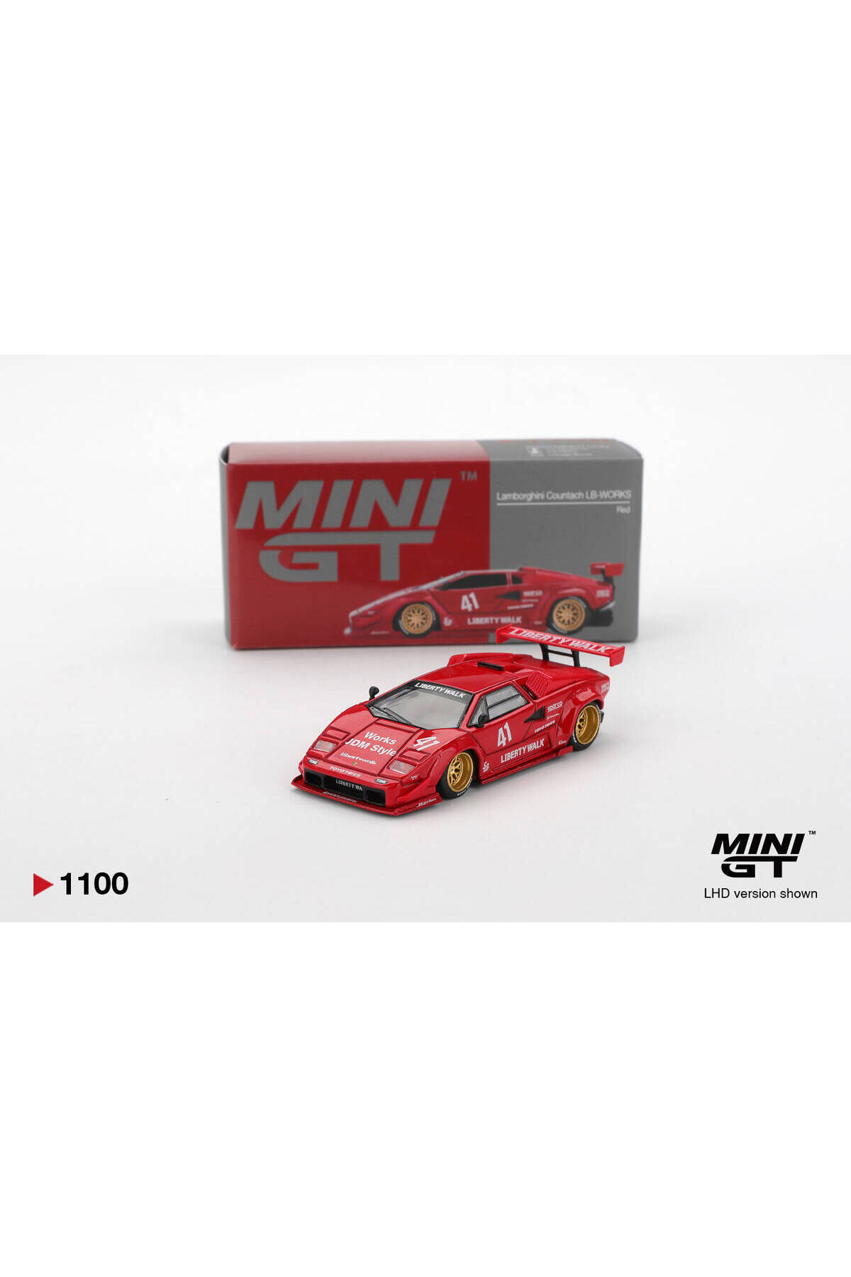 HOT WHEELS Mini GT Mini GT 1/64 Lamborghini Countach LB-WORKS Red