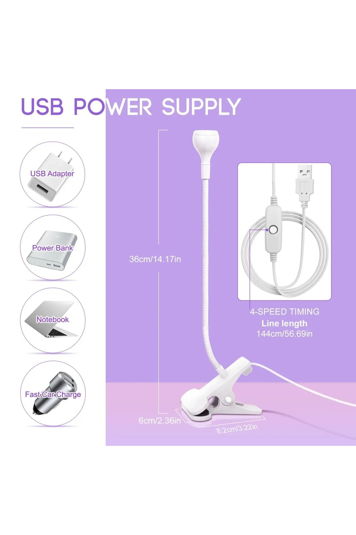 BEYAZ 3Watt UV LED Tırnak Kurutucu Ultraviyole Lamba Epoksi ve Jel Kurutma LAmbası — beyaz uv LAmp _EY_ — تصویر 4 از 8