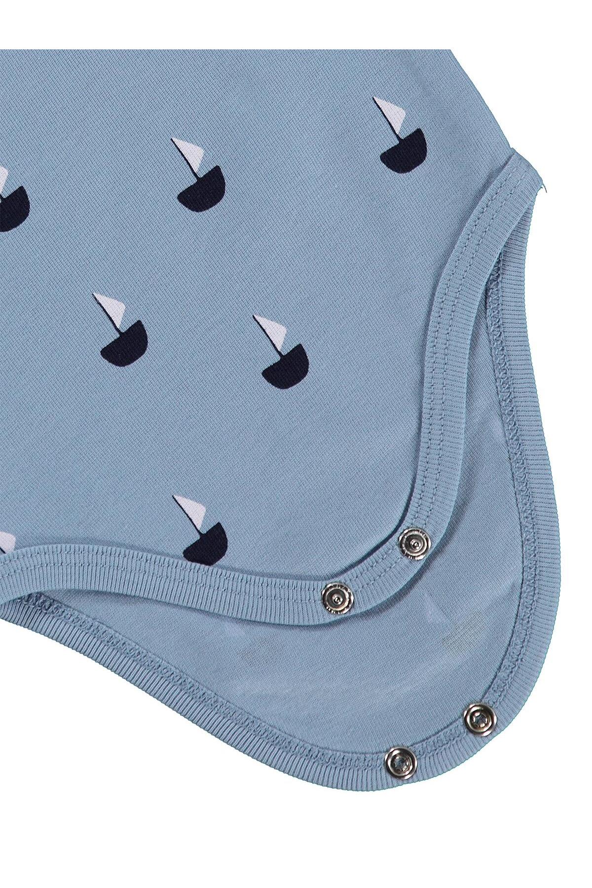 Civil Baby Yelken Empirmeli 5 Li 0-36 Ay Çıtçıtlı Badi - Mavi 12-18 Ay fotoğrafı 6 (önizleme)