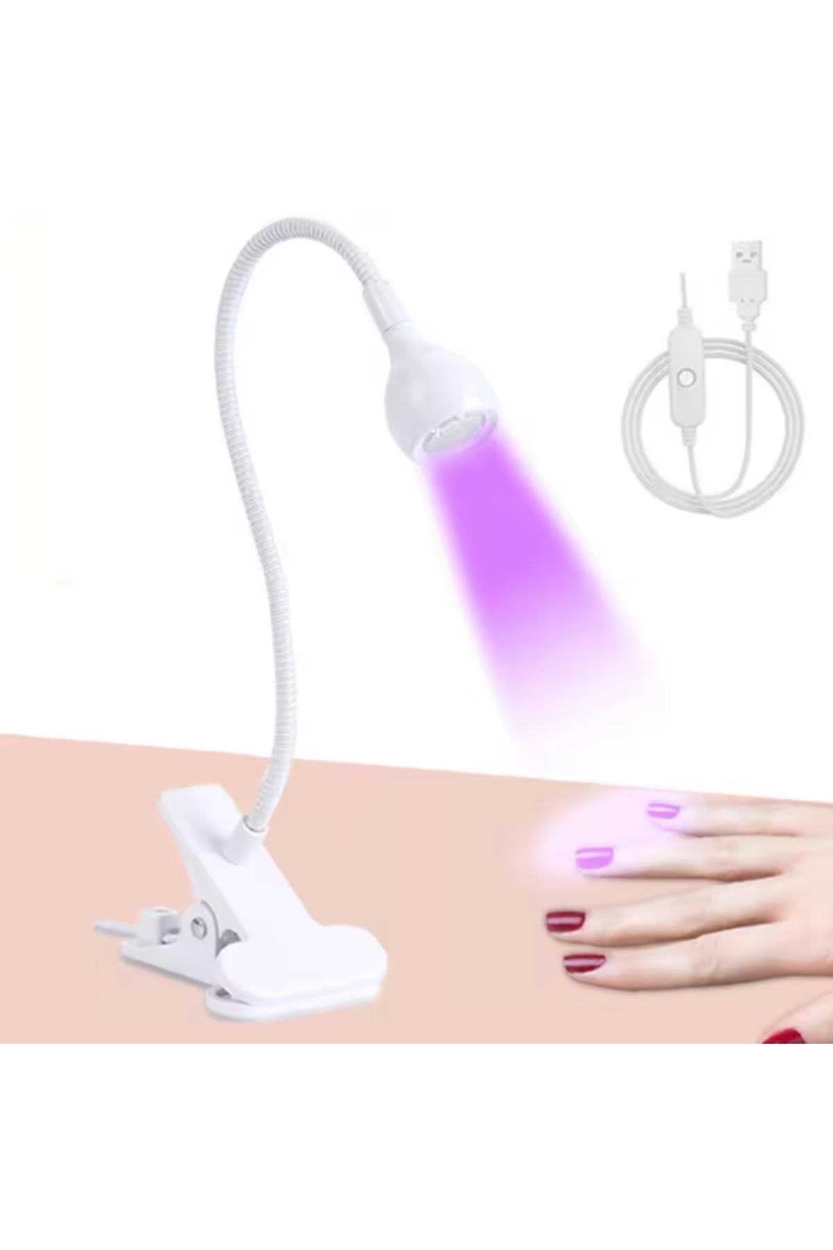 BEYAZ 3Watt UV LED Tırnak Kurutucu Ultraviyole Lamba Epoksi ve Jel Kurutma LAmbası — beyaz uv LAmp _EY_