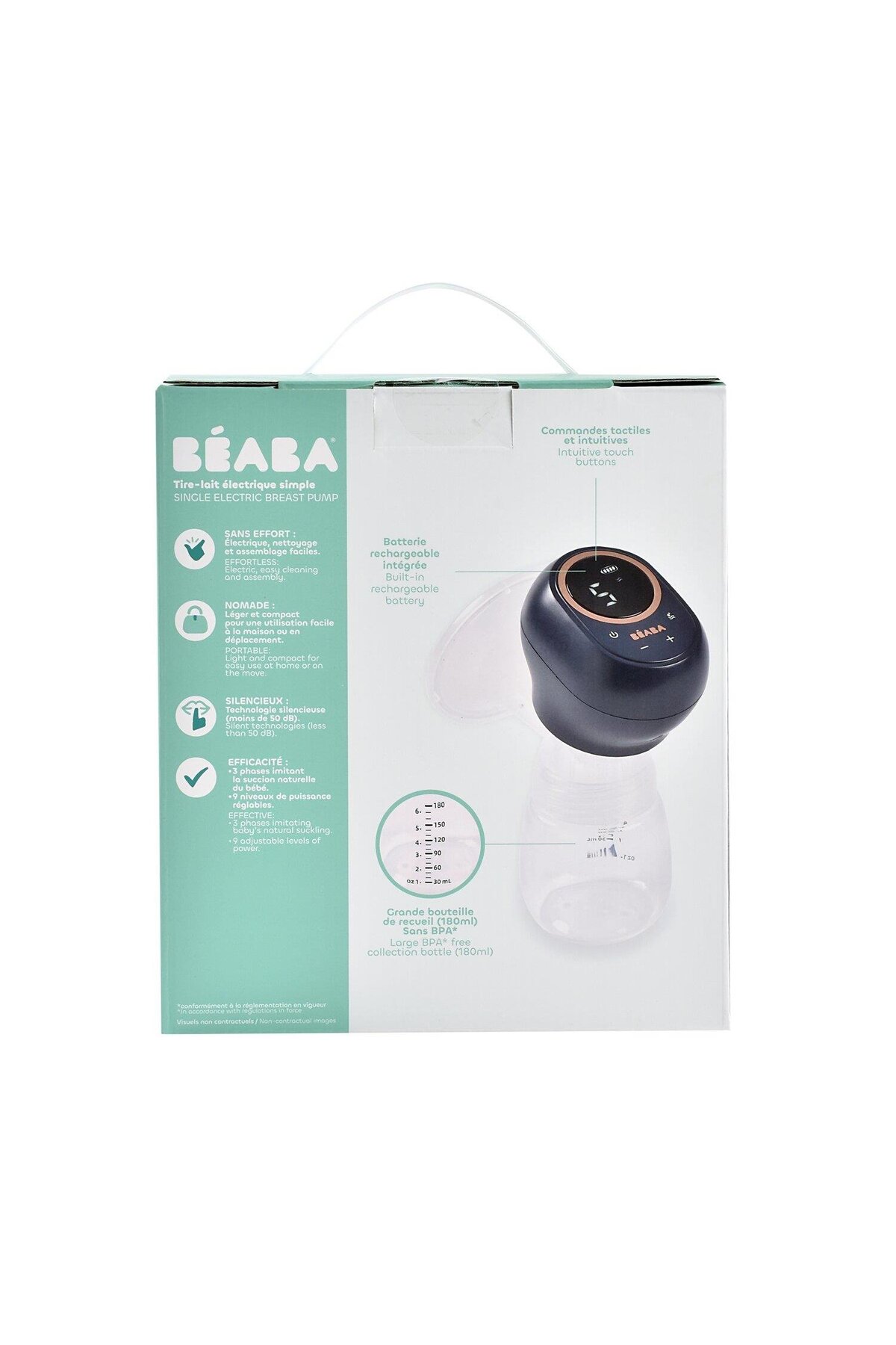 Beaba Tekli Elektrikli Göğüs Pompası, Night Blue fotoğrafı 2 (önizleme)