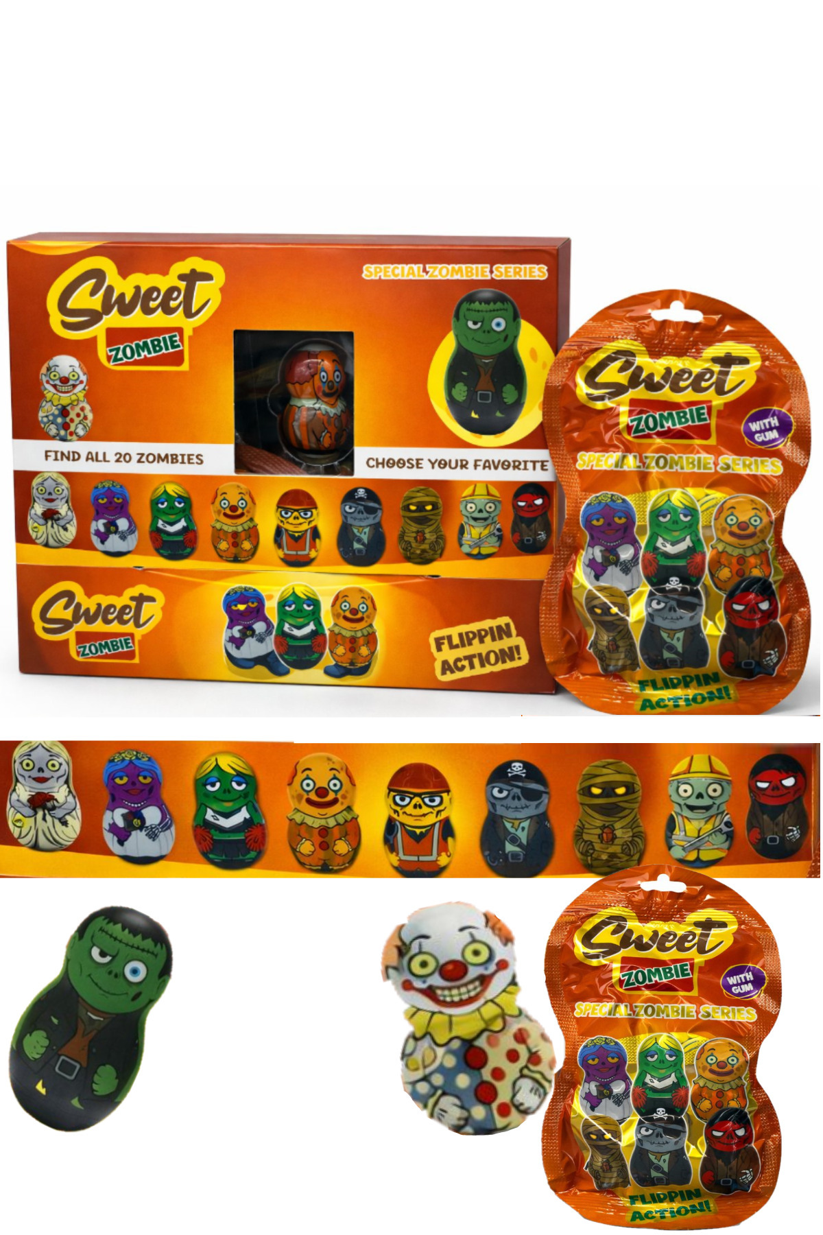 新品未開封　ボイネク　ボネクド　 sweet 6形態セット×15 Pofika Sweet Zombıe Serıes Flippin Action Hacıyatmaz Figürlü