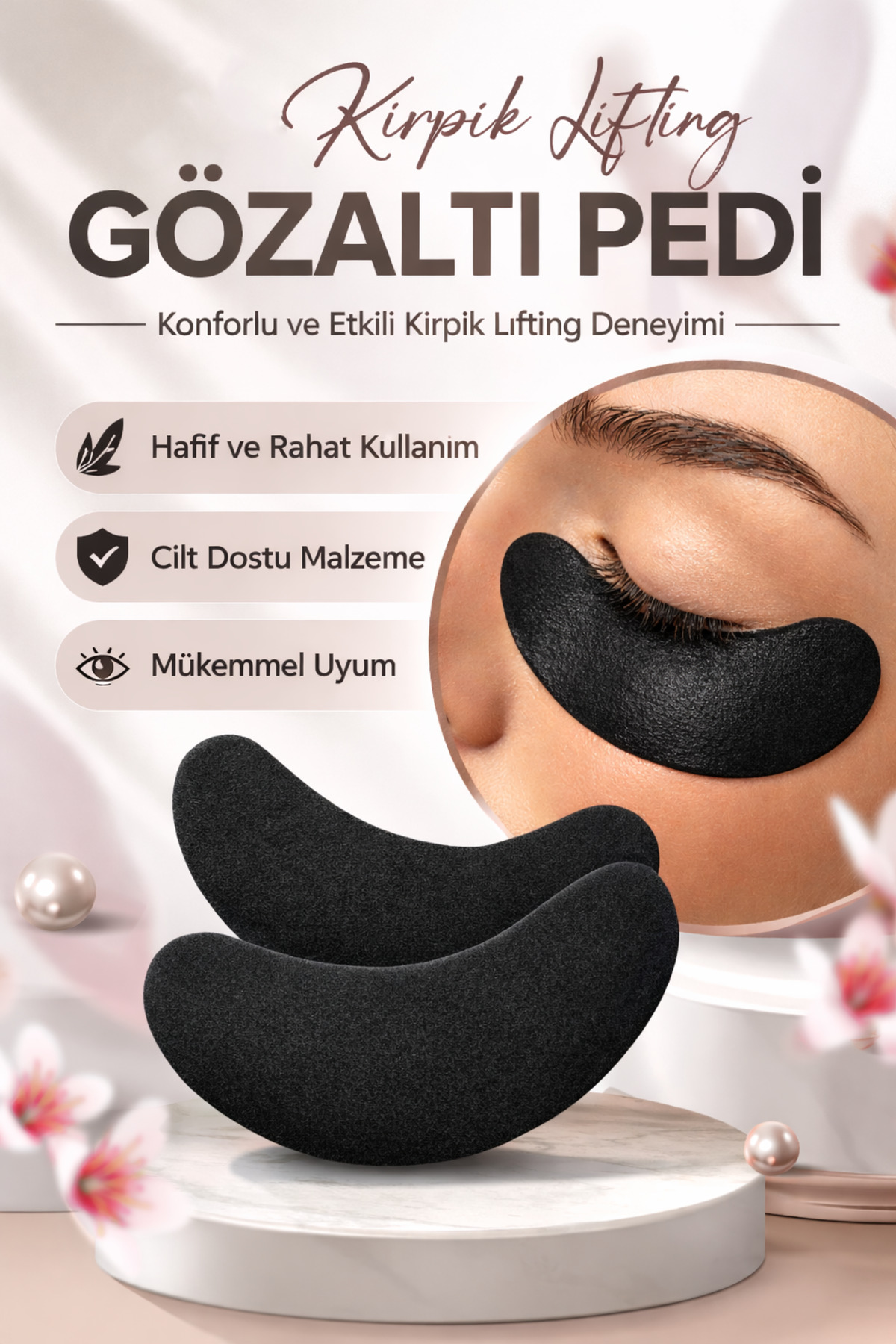Kirpik Lifting Gözaltı Pedi 50 ad. — kirpik bandı siyah