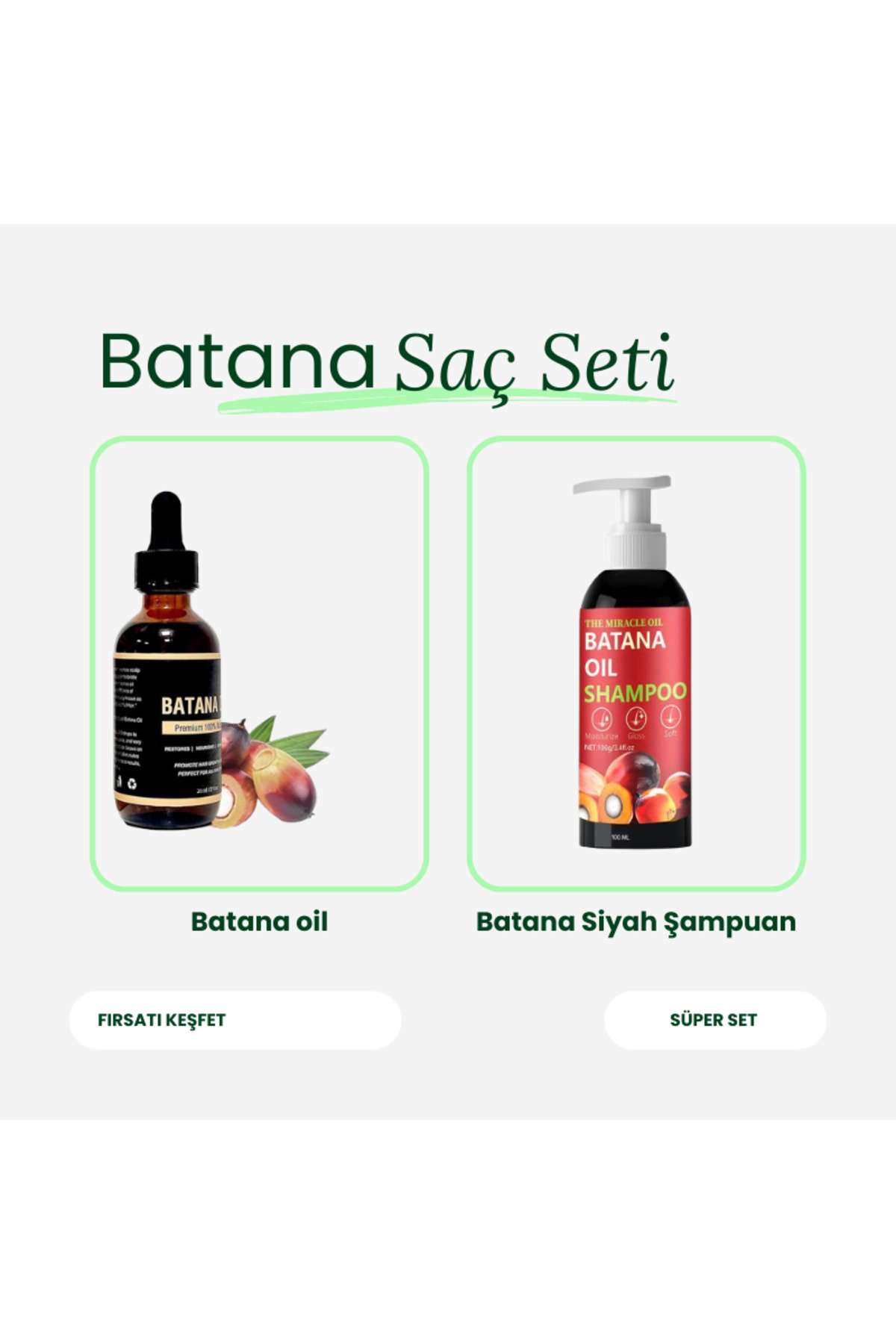 Batana Yağı ve Şampuanı 2 li Set Hızlı Saç Uzatıcı — BTY2