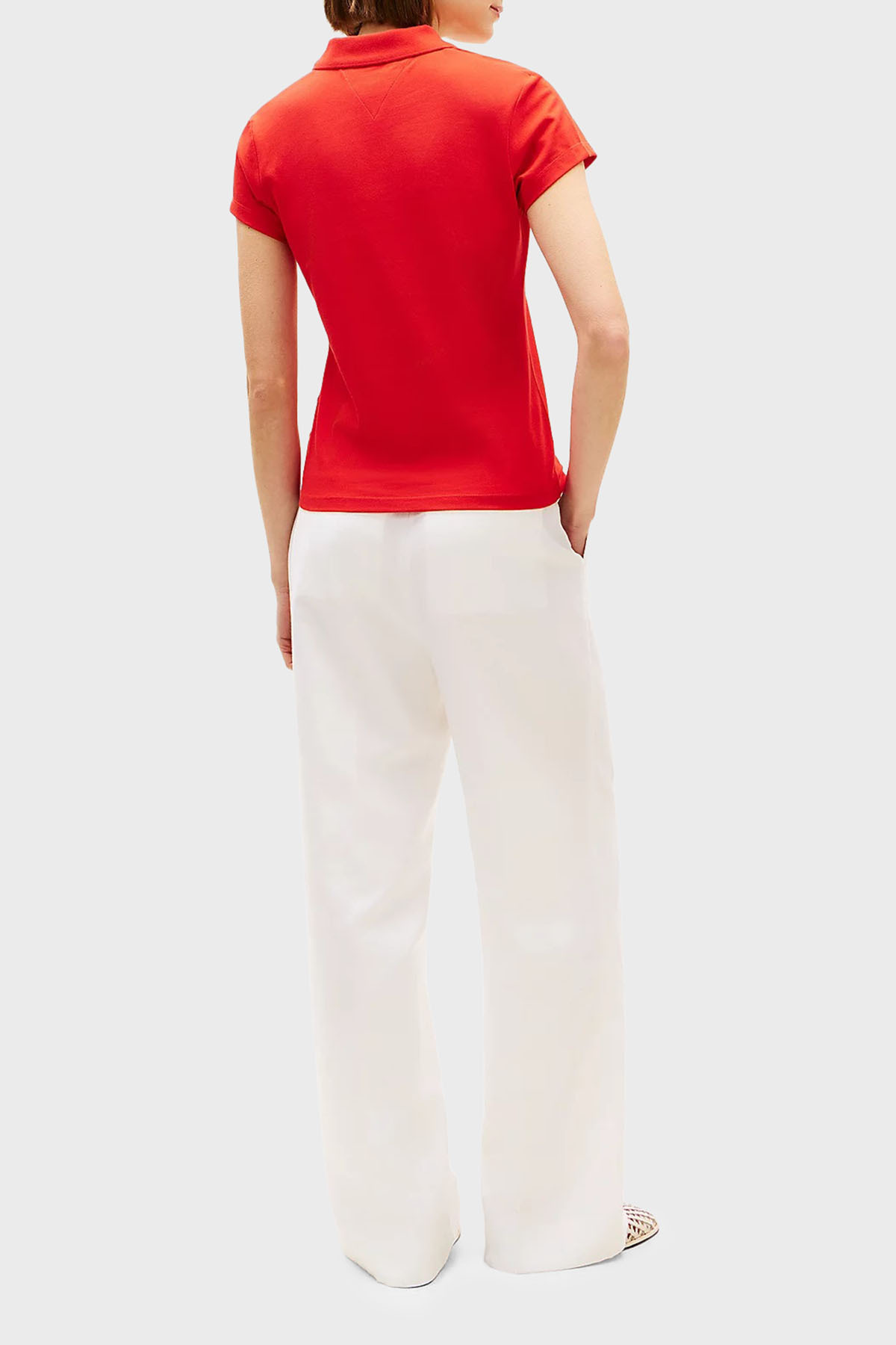 پولوشرت زنانه یقه پلو | تامی هیلفیگر Tommy Hilfiger WW0WW49259 SNE BD - تصویر 3