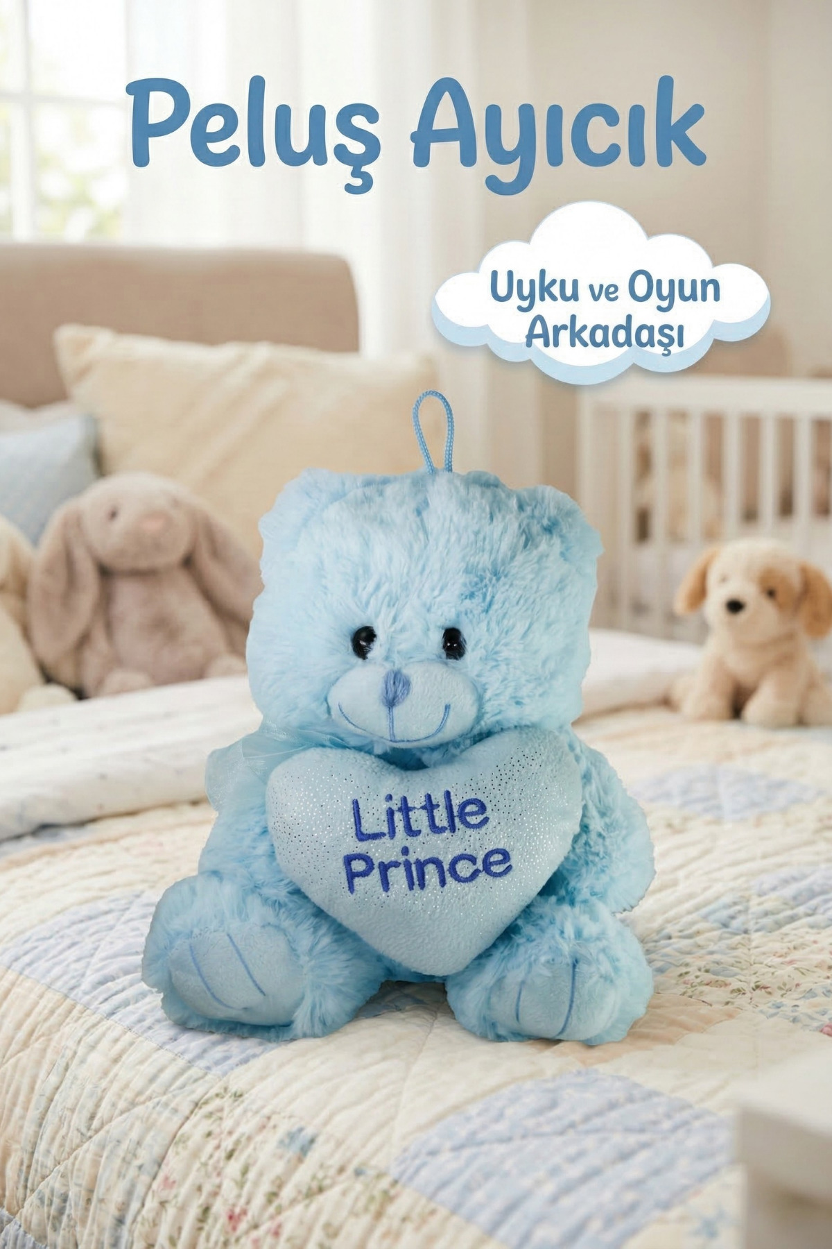 craftivio 25 cm Peluş Ayıcık Little Princess & Prince Uyku ve Oyun