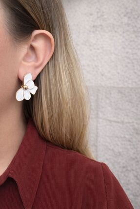 Nilsu Aksesuar Bahar Çiçeği model Renkli Kadın Küpe