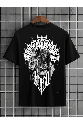 Yakor Baldwin Baskılı %100 Organik Pamuklu Kalın Dokulu Oversize Bisiklet Yak...