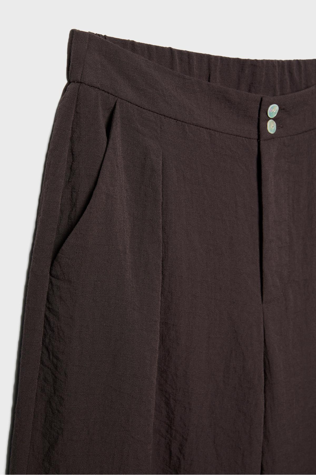 Stradivarius  Keten karışımlı culotte pantolon - Görsel 8