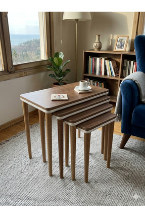 Gofrette Gofret Oval Serisi 4'LÜ Çift Katlı MDF-LAM