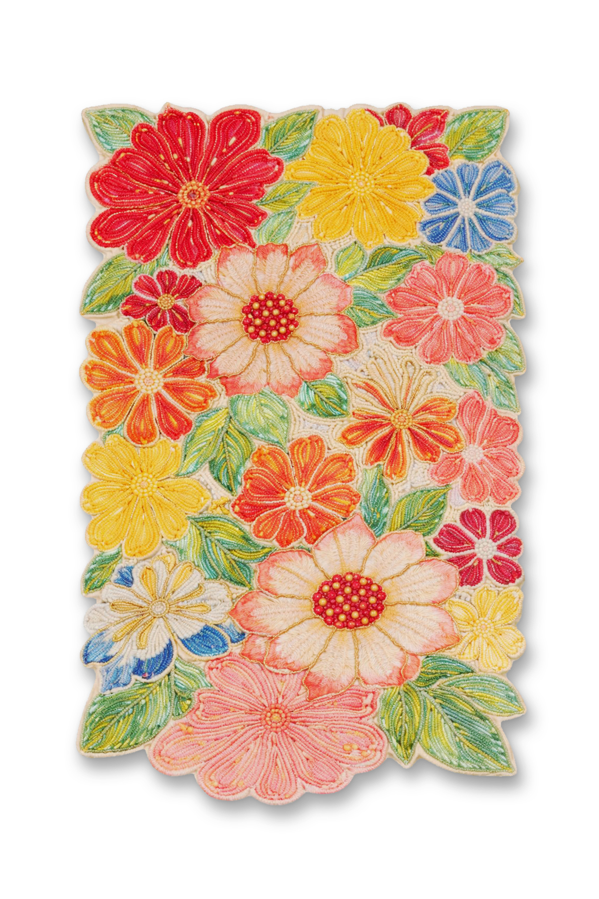 SDT Multicolor Floral Figures Patterned Woven Base Modern Decorative Carpet sdt72