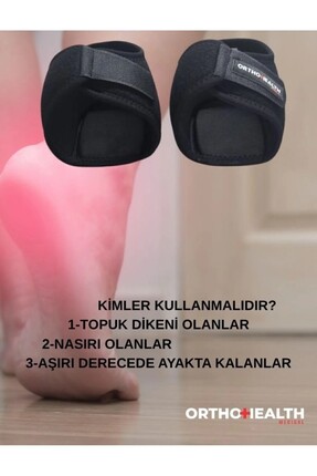 orthohealthmedical Topuk Dikeni Silikon Destekli Topuk Çorabı Siyah No:1 (36 ...