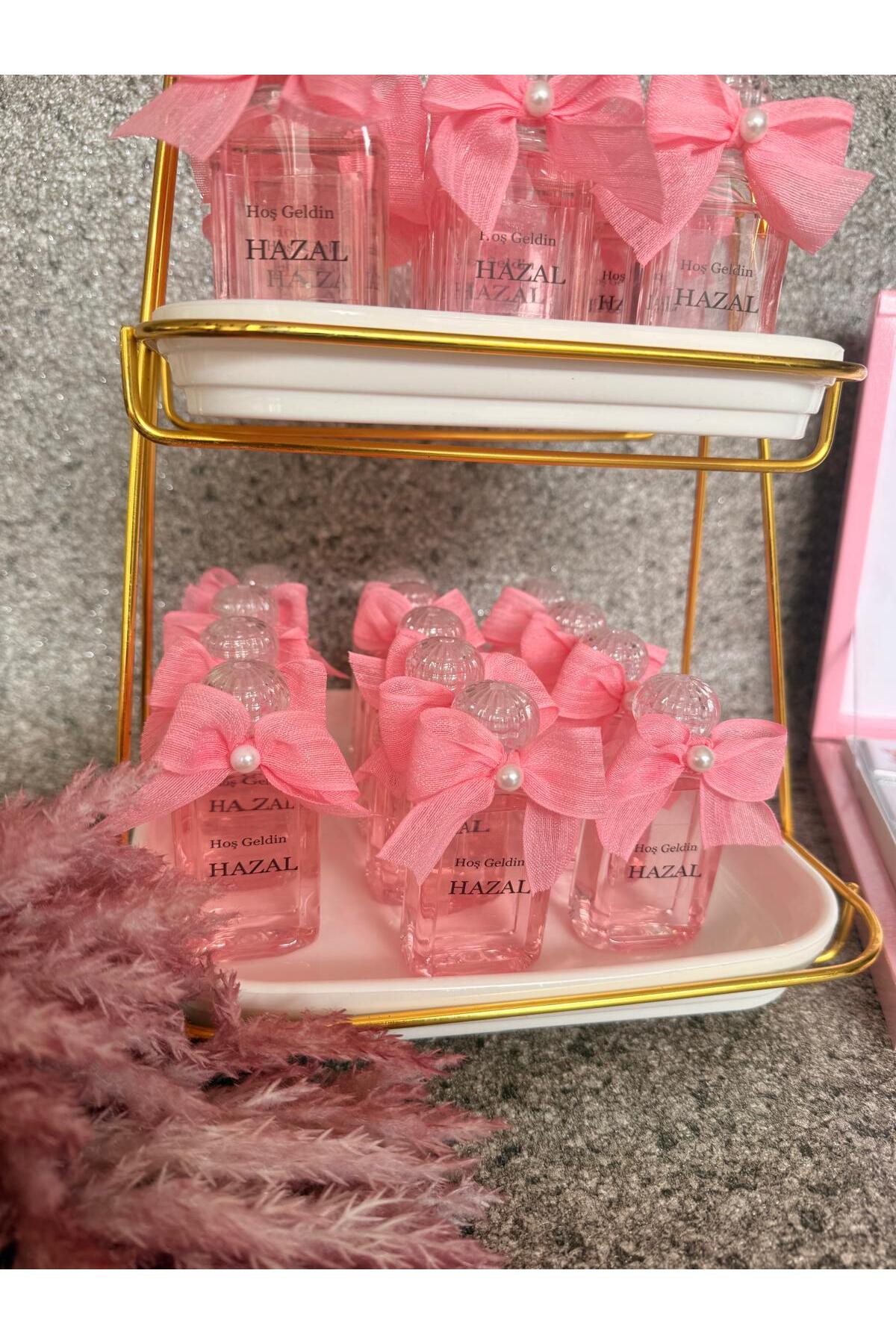 cacagift design Kişiye Özel İsimli Hediyelik Kolonya - Bebek Mevlüdü, Nişan ve Söz Hatırası 10 Adet (İnci Detaylı) fotoğrafı 4 (önizleme)