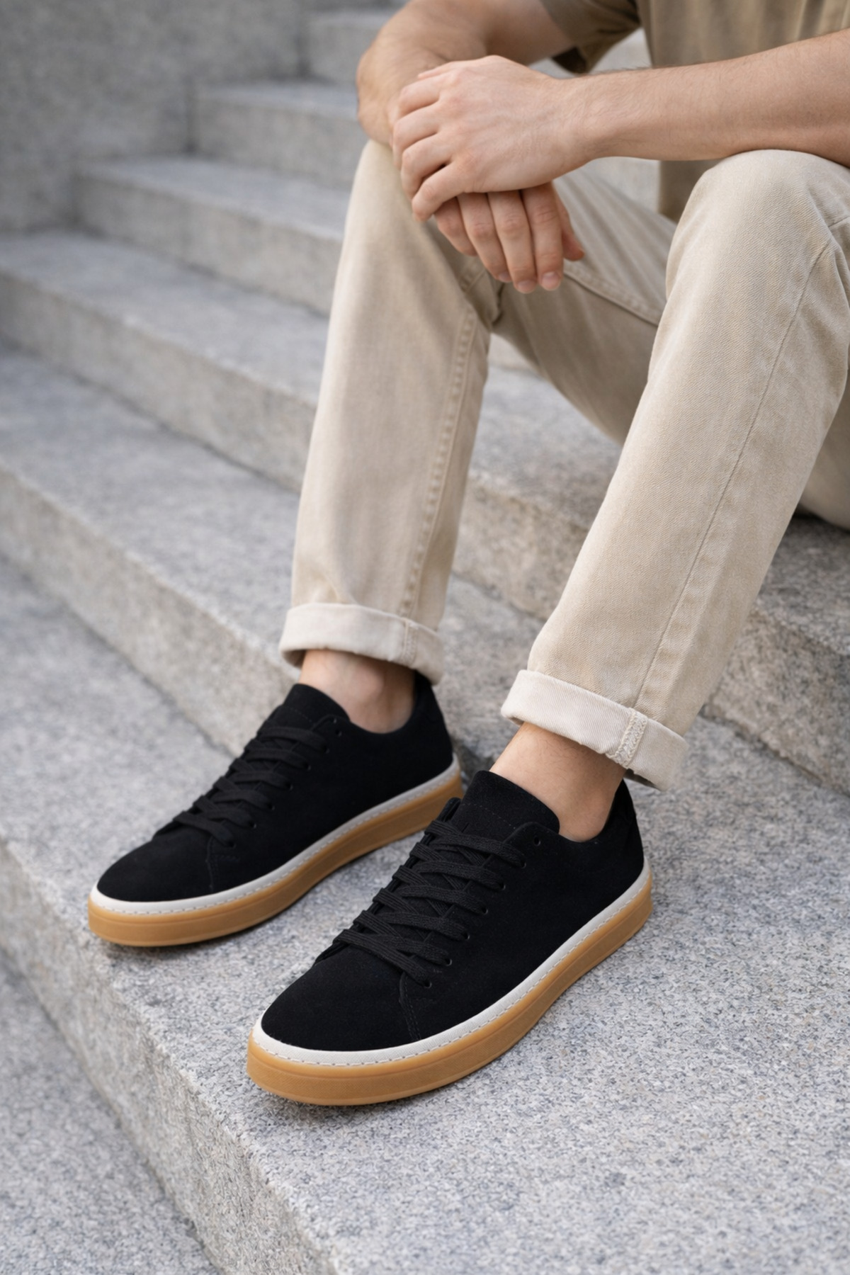 Sanvio Tarzkar  Erkek Premium Termo Kaymaz Ortopedik Rahat Dikişli Taban Günlük Spor Yürüyüş Ayakkabı Sneakers - Görsel 2