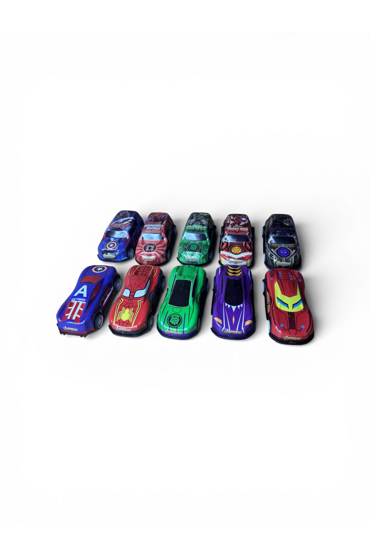 MEGOLA STORE 10’lu Metal Oyuncak Araba Seti Süper Kahraman Serisi – Die Cast Mini Arabalar fotoğrafı 5 (önizleme)