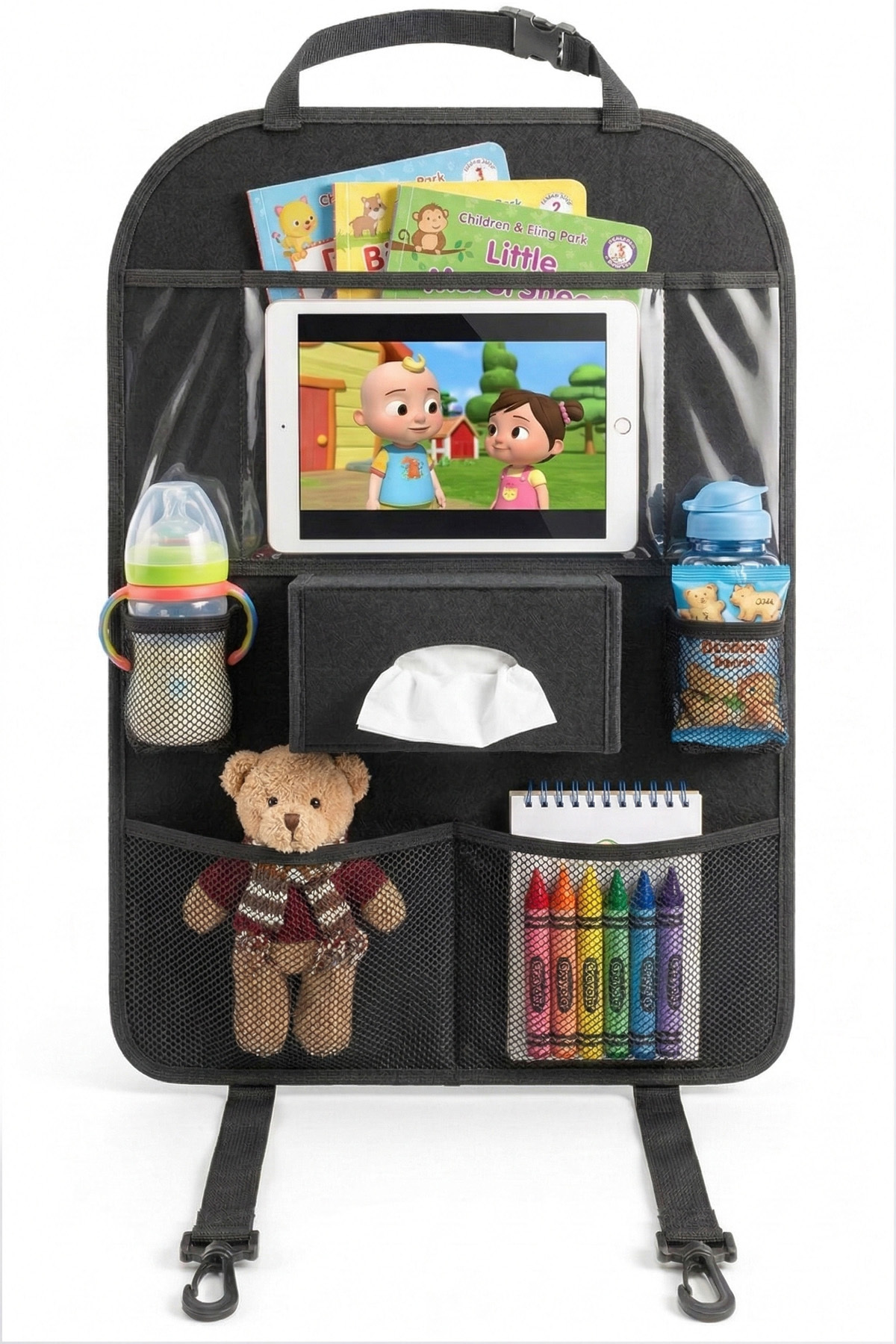 Arnee Araç İçi Koltuk Arkası Organizer Koruyucu Kılıf Eşya Düzenleyici Tablet Tutucu Organizer fotoğrafı 6 (önizleme)