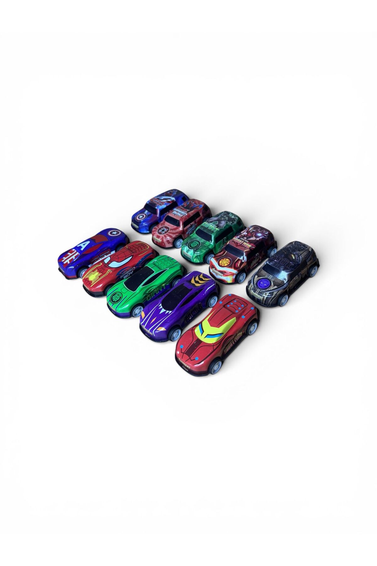 MEGOLA STORE 10’lu Metal Oyuncak Araba Seti Süper Kahraman Serisi – Die Cast Mini Arabalar fotoğrafı 4 (önizleme)