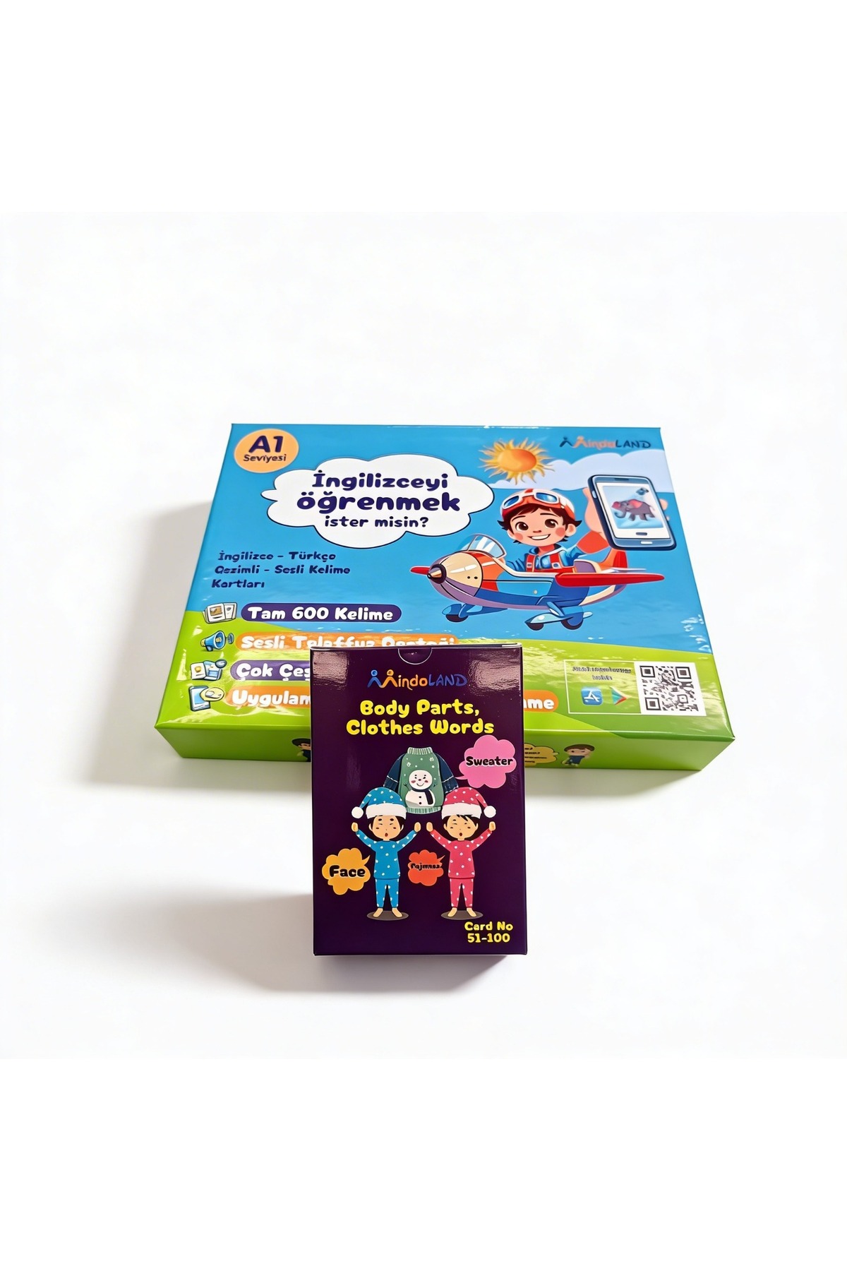 mindoland A1 Vücut Organları ve Giyisiler Kelimeleri Serisi ingilizce dil kartları sesli flash kart fotoğrafı 2 (önizleme)