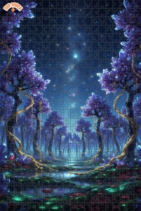 Esranın Dünyası Kristal Orman Gizemi Çift Katlı Çerçeveli Ahşap Puzzle 500 PA...