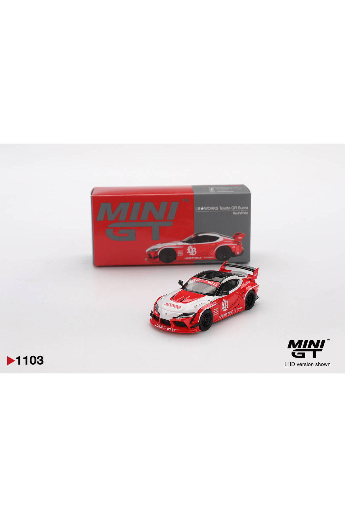 HOT WHEELS Mini GT 1/64 LB-WORKS Toyota GR Supra Red/White