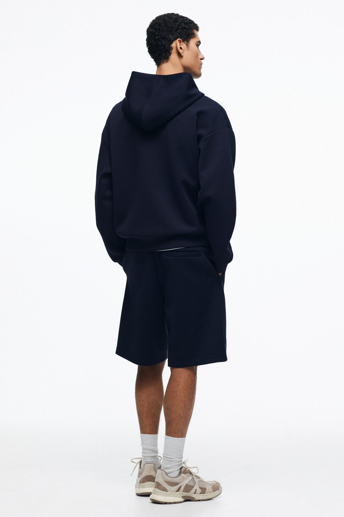 H&M İnterlok Şort Relaxed Fit görsel 5