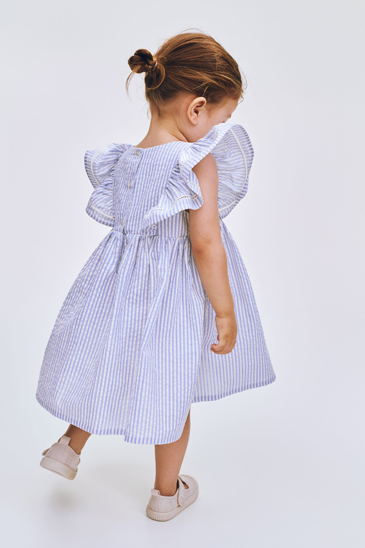 H&M Pamuklu ve Farbalalı Elbise fotoğrafı 5 (önizleme)