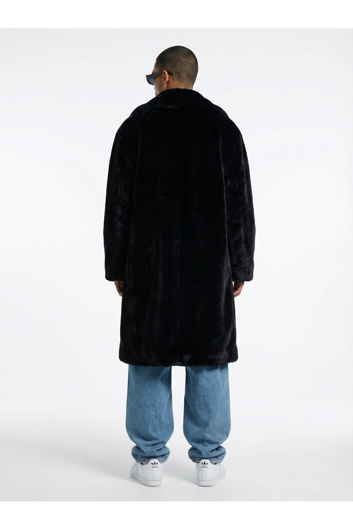 Sun Burners  Midnight Rose | Faux Fur - Erkek Siyah Lüks Peluş Kürk - Görsel 6