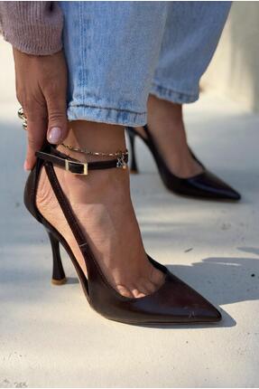 I Love Shoes Nerole Stiletto Acıkahve Mat Deri Yüksek Topuklu