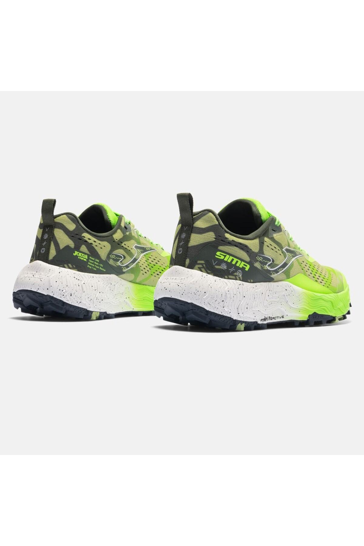 Joma TKSIMS2615 Sima Erkek Trail Koşu Ayakkabısı - Fluo Yeşil/Haki görsel 3