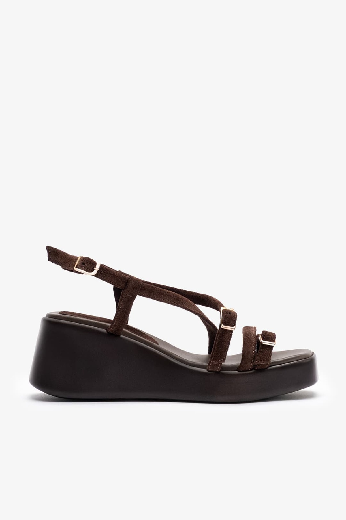 Elanor Women's Suede Brown Leather Sandals