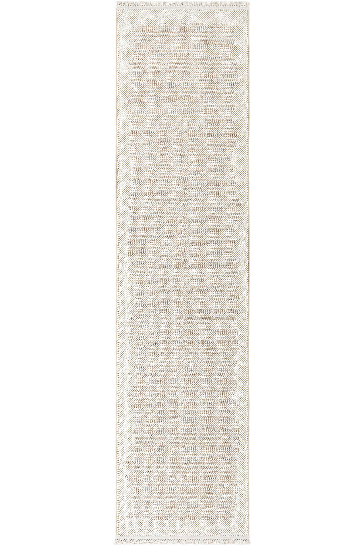 Olinda Beige Cream Soft Runner Scandinavian Fringed Four Seasons Long Curly Entrance Corridor Carpet