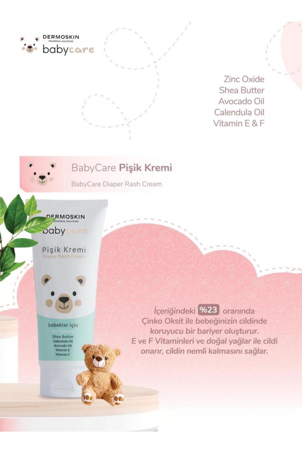 Dermoskin Babycare Günlük Bebek Bakım Seti | Saç ve Vücut Şampuanı + Bebek Yağı + Pişik Kremi | 3'lü Set fotoğrafı 6 (önizleme)