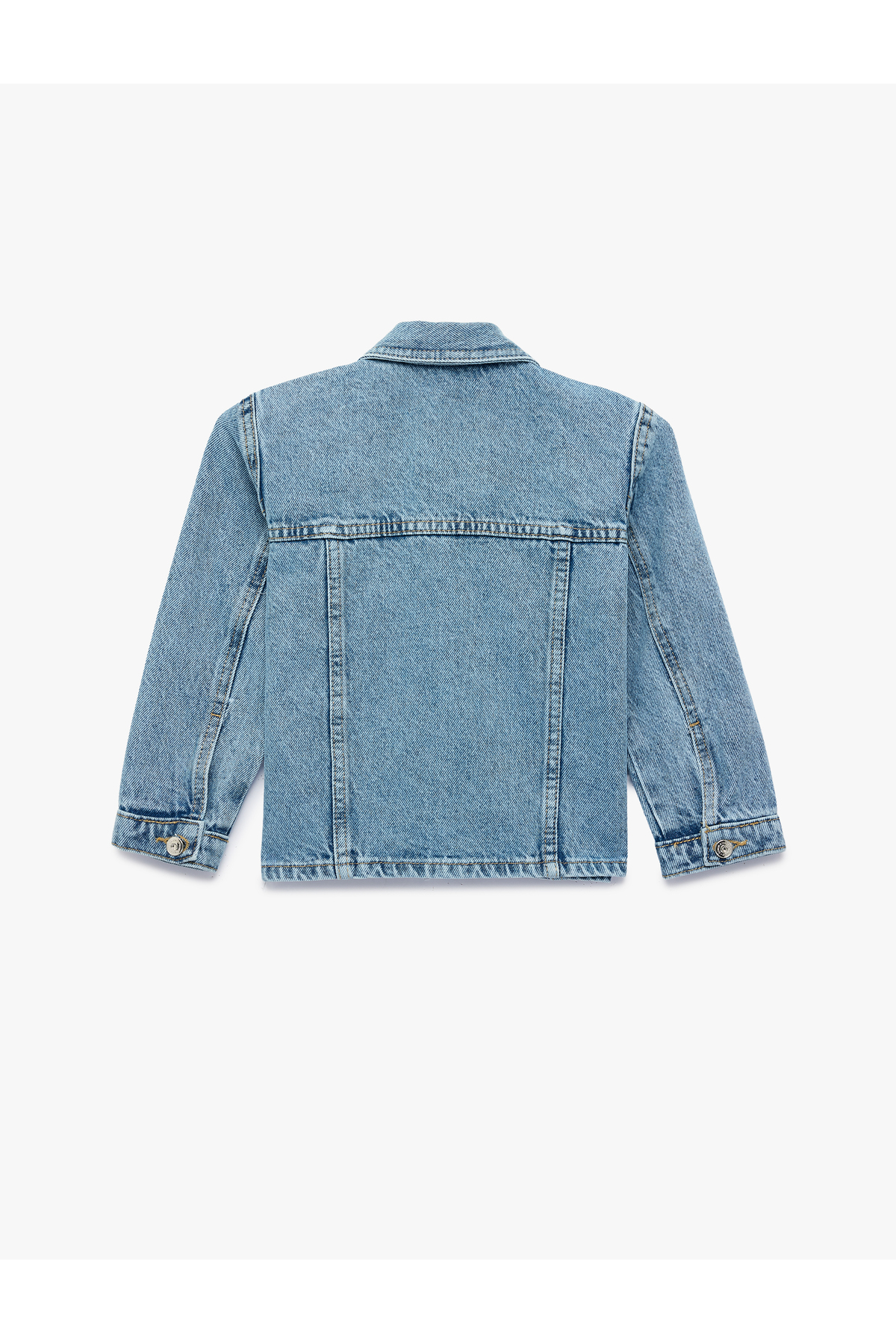 Koton Uzun Kollu Düğmeli Cepli Taş İşleme Detaylı Denim Ceket fotoğrafı 2 (önizleme)