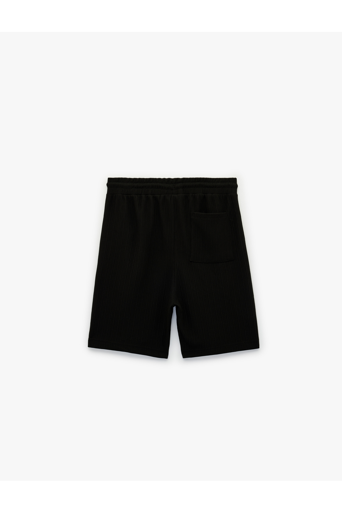 Koton Regular Fit Dokulu Cepli Beli Bağcıklı Şort görsel 4