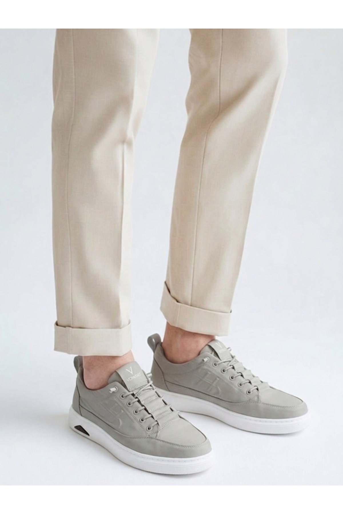Voyager V26YA-E327 Haki Microfiber Kumaş Erkek Günlük Sneaker