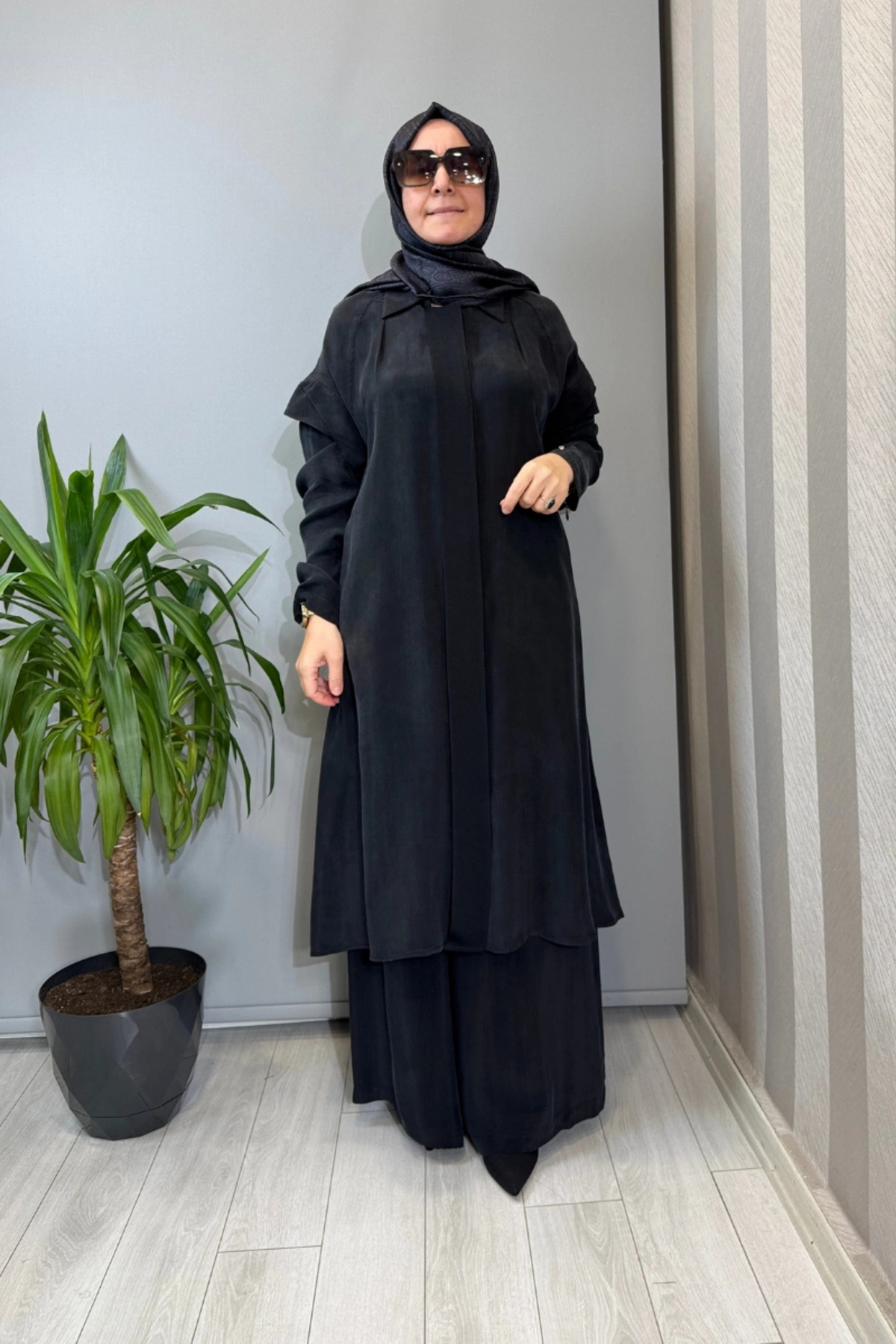 メロディ&カオリ MISS DALIDA Kol Detaylı Cupro Kap Siyah T26Y-8007 - Fiyatı, Yorumları