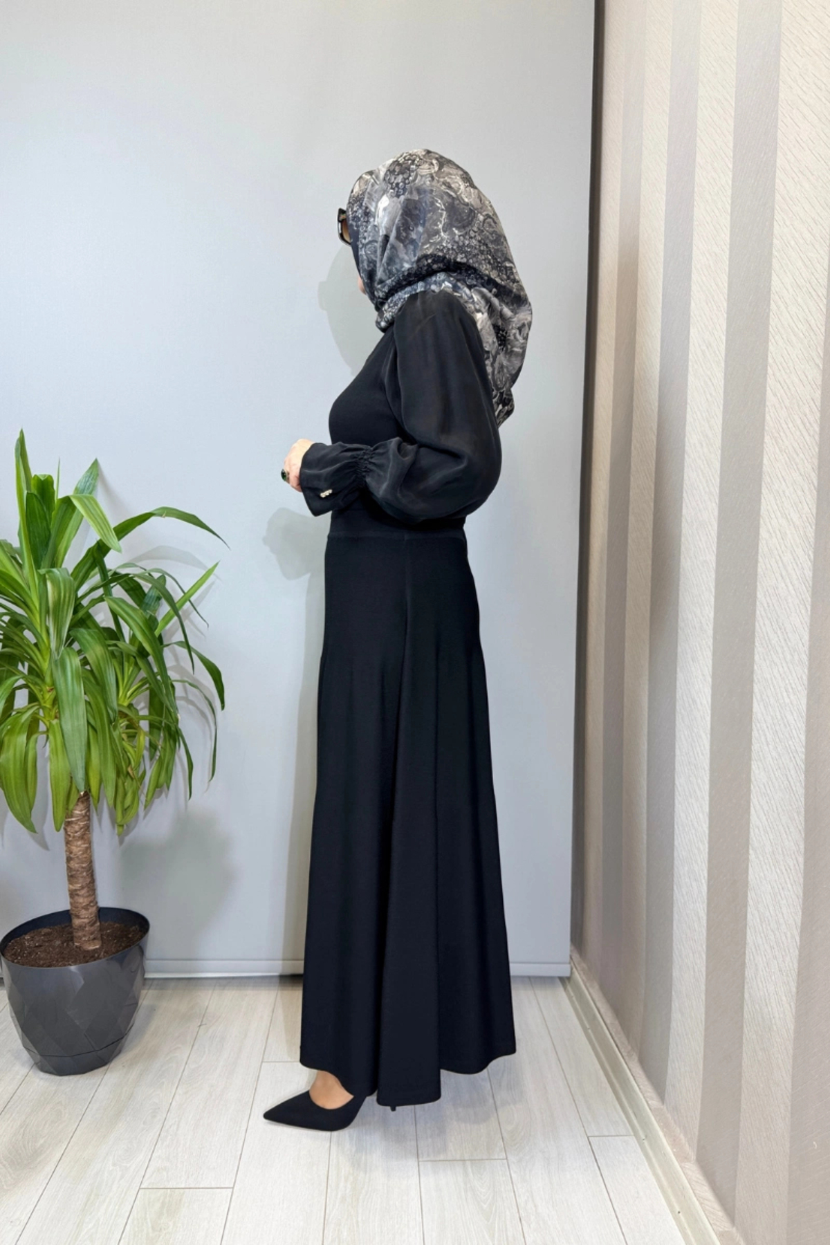 MISS DALIDA Kolları Cupro Triko Elbise Siyah T26Y-4016 - Fiyatı