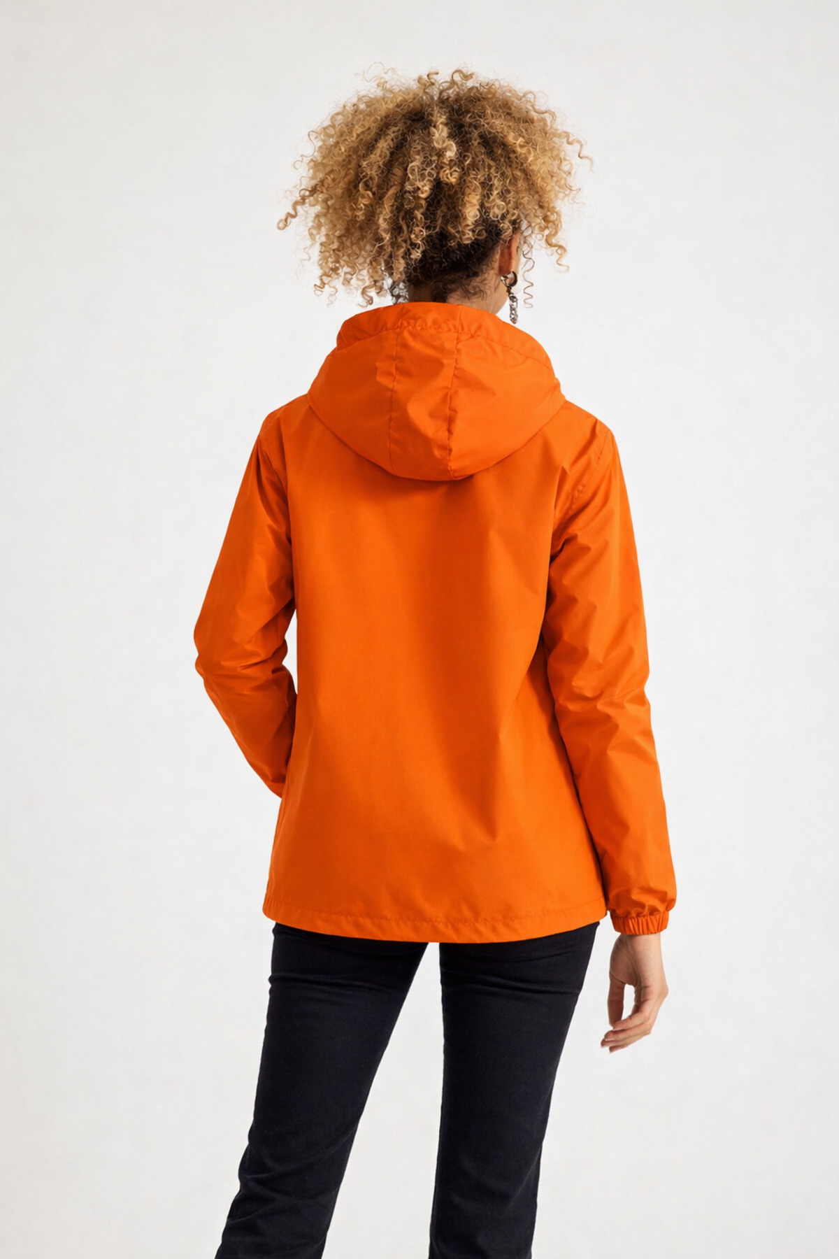 comstar  Kadın Içi Astarlı Suya Dayanıklı Kapüşonlu Yağmurluk - Görsel 5