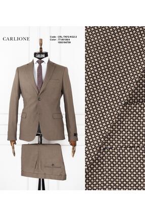 CARLIONE FABIO CASSEL Dar Kesim Erkek Takım Elbise - Şık Modern Premium Tasarım