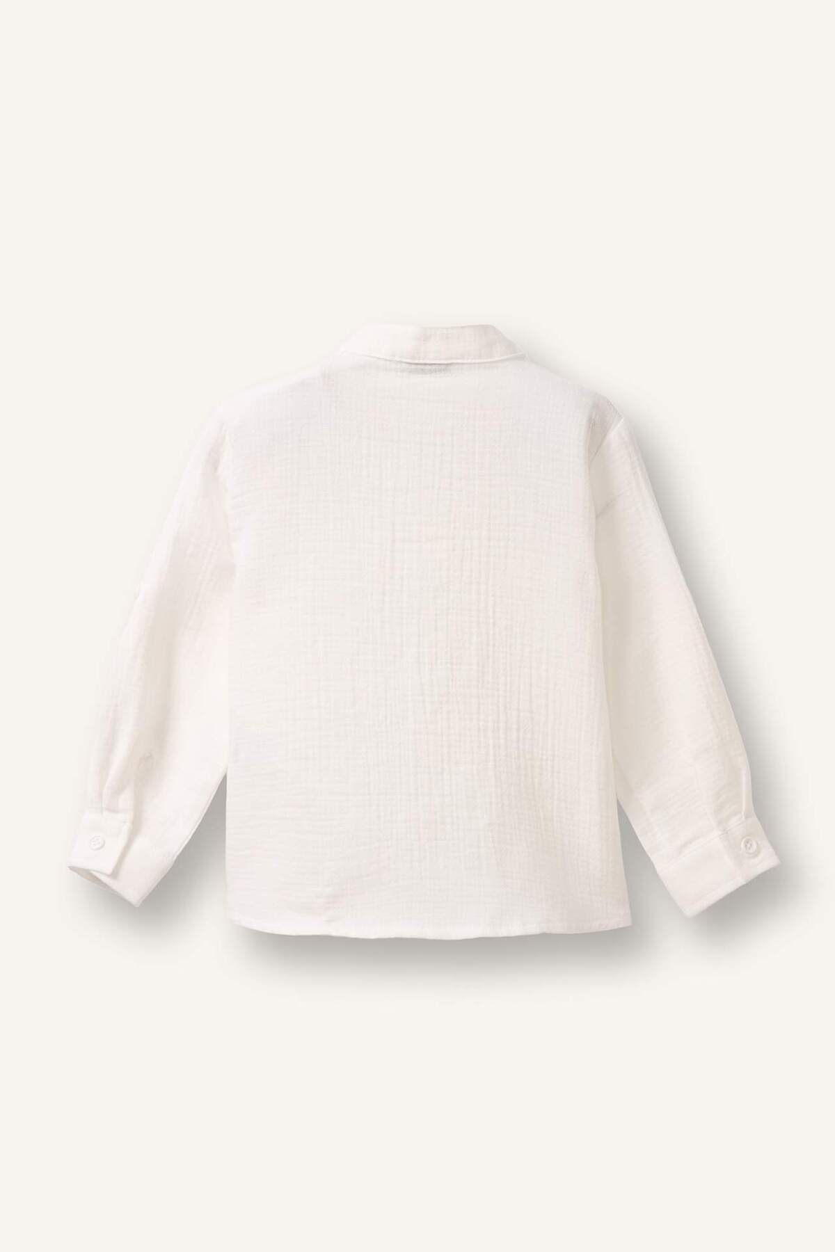 Defacto Müslin Gömlek Erkek Bebek H6253A526SP fotoğrafı 3 (önizleme)