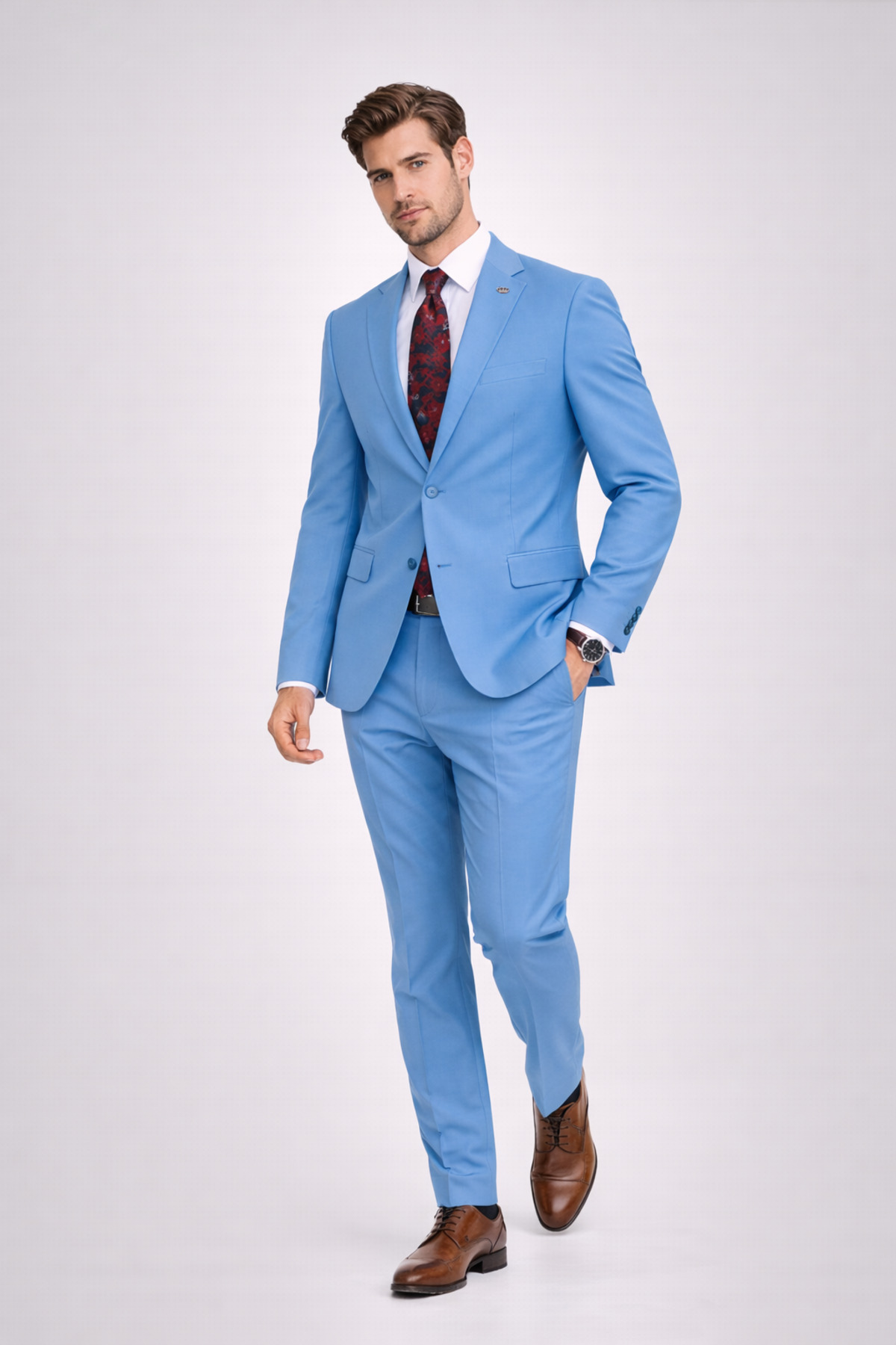 FRANKO CARDİNİ  FABIO CASSEL Slim Fit Erkek Takım Elbise - Şık Modern Premium Tasarım - Görsel 2