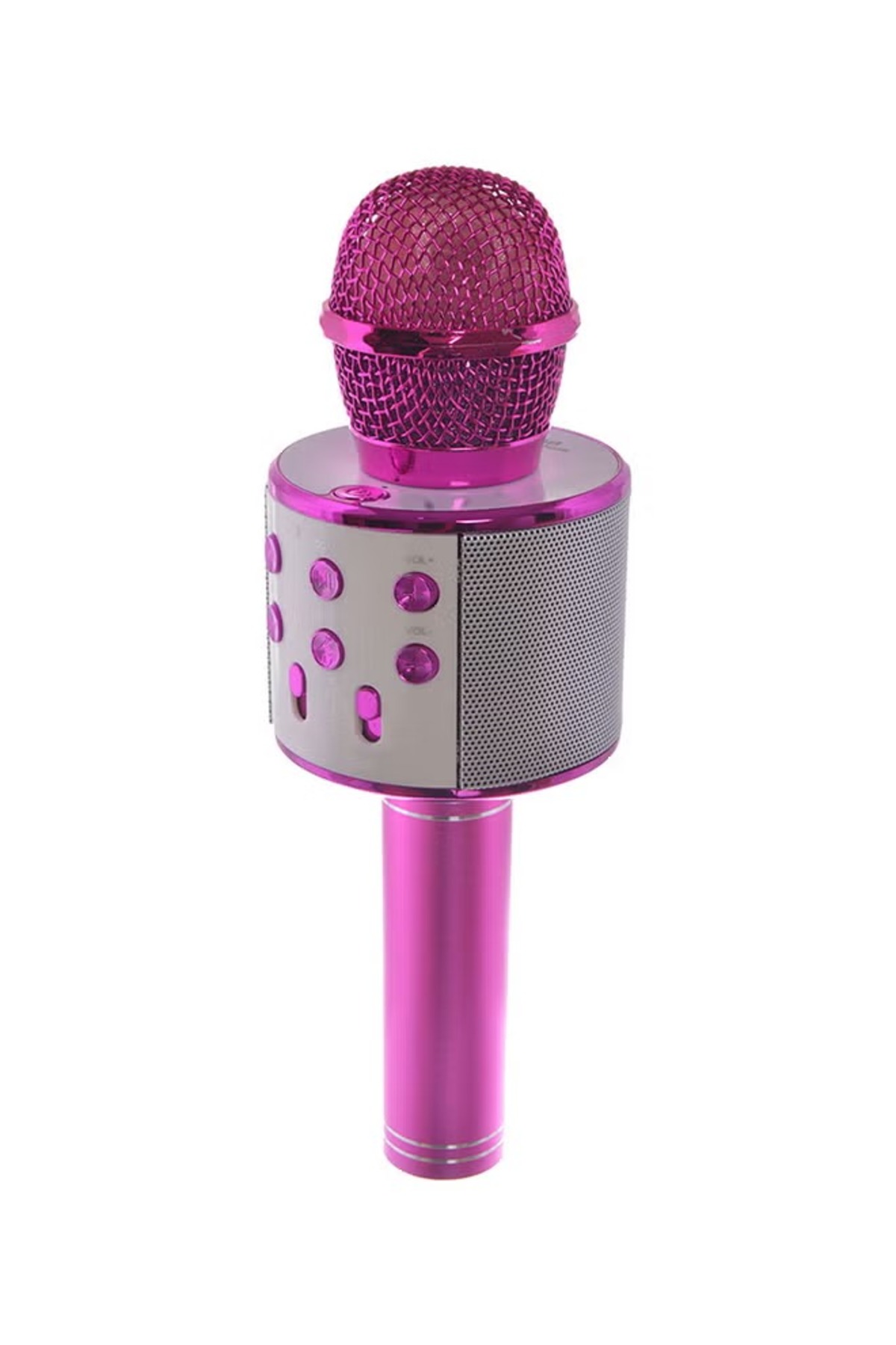 WS-858 Wireless Karaoke Microphone - Silver Voice Changer and Smartphone Speaker no123454321, one size