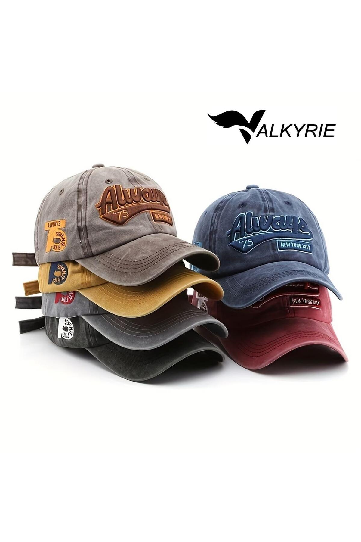 valkyrie Vintage Baseball Şapka Unisex Ayarlanabilir Pamuk Spor Günlük Şapka Cap Siyah görsel 7