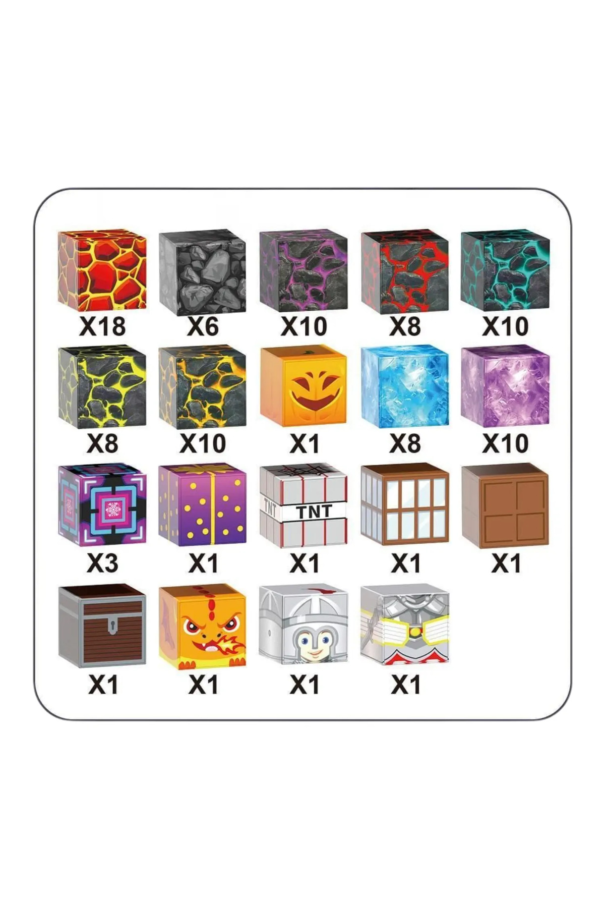 McBlok Minecraft Manyetik Küp Blok Yapı Taşı 100 Parça fotoğrafı 2 (önizleme)