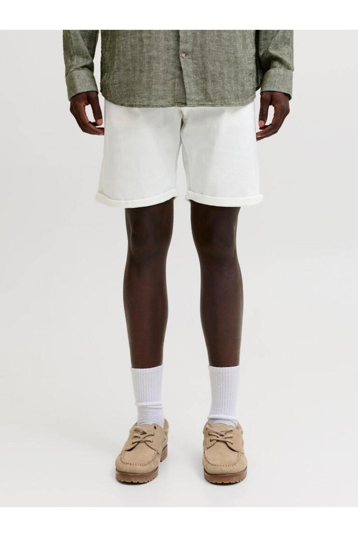 شلوارک نخی مردانه جک جونز کد ۱۲۲۸۸۴۸۵ جک اند جونز شلوارک برمودا Jack & Jones