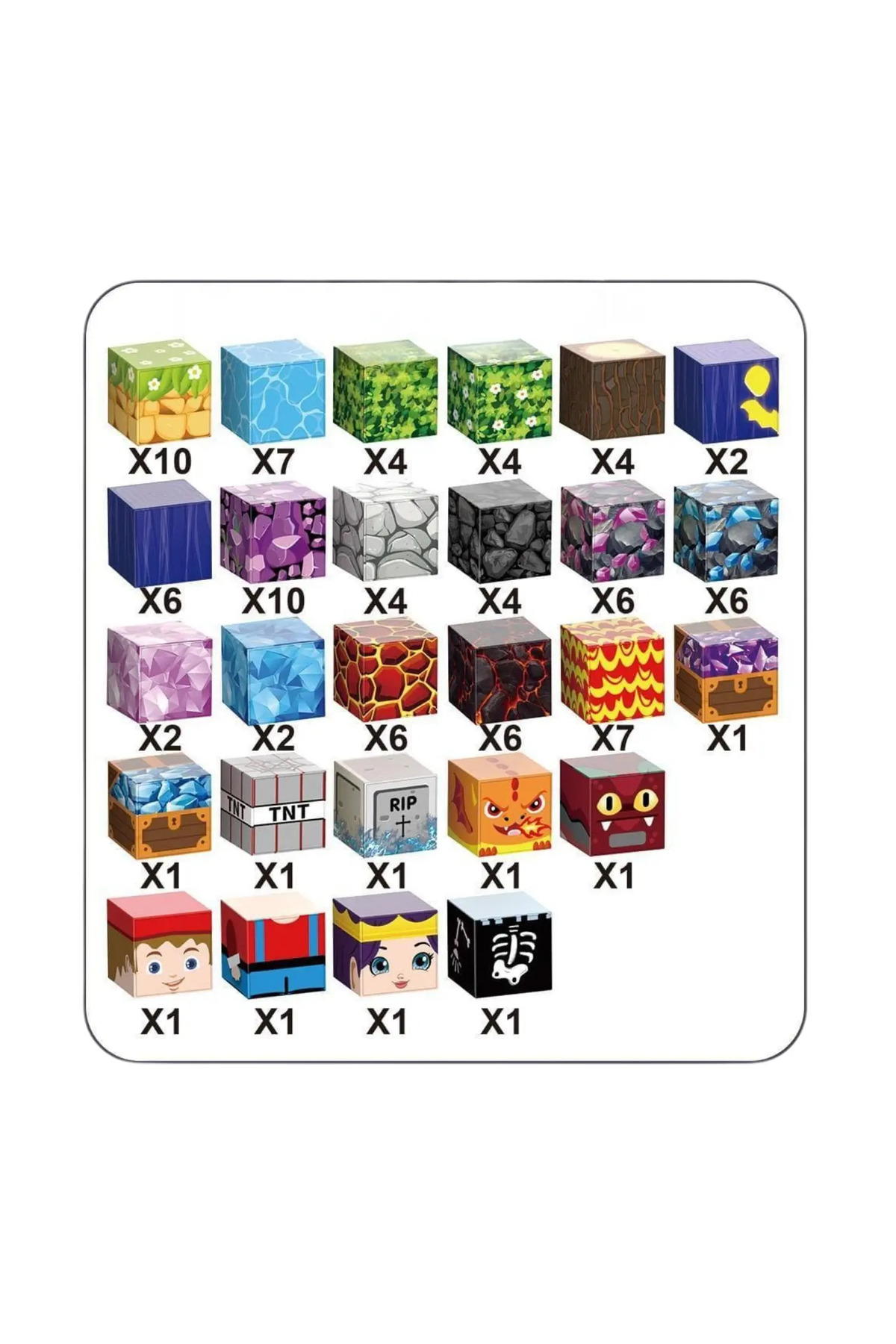 McBlok Minecraft Manyetik Küp Blok Yapı Taşı 100 Parça fotoğrafı 2 (önizleme)
