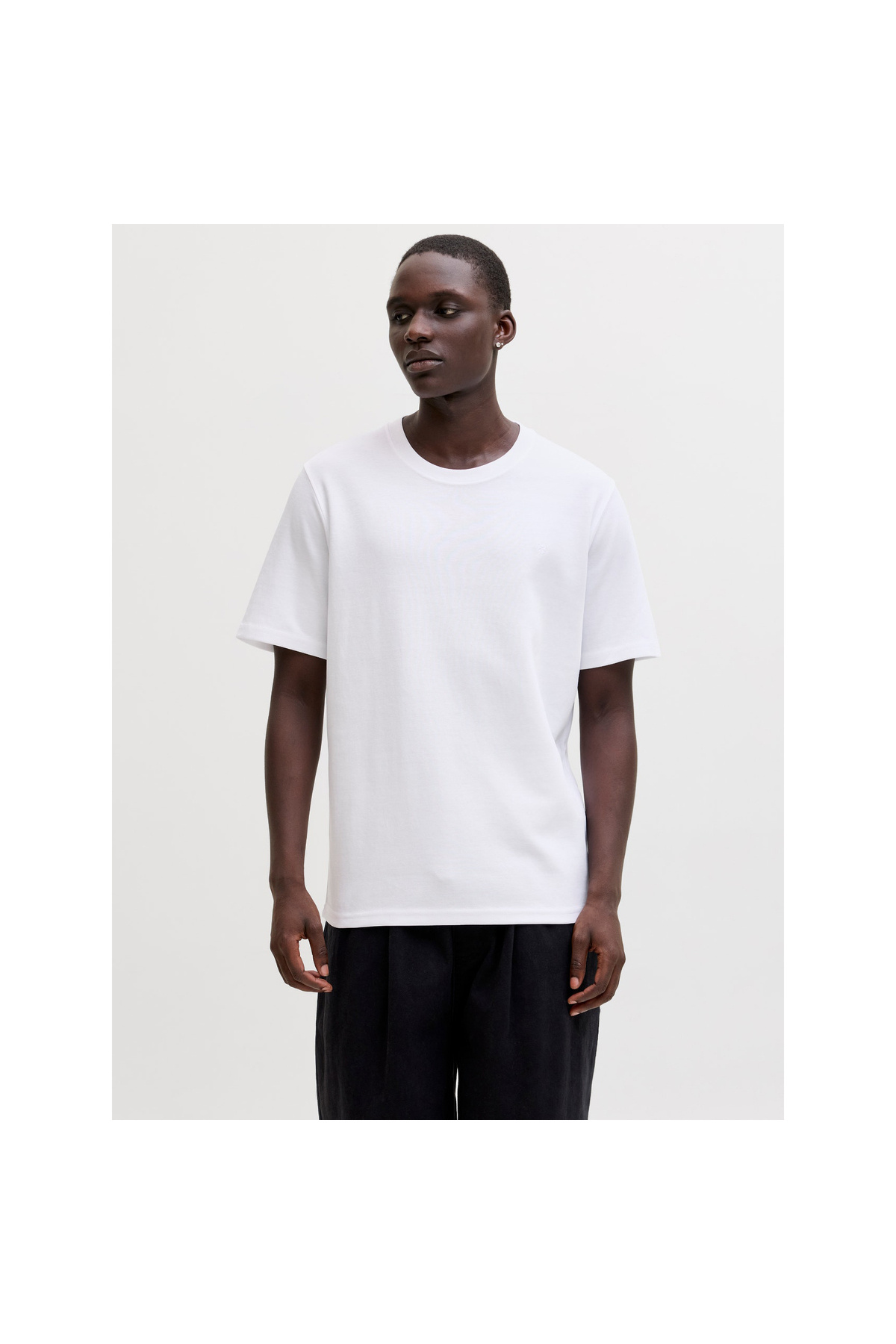 تی‌شرت سفید مردانه Blaethan Logo (12292340-BW) جک اند جونز تی شرت ورزشی Jack & Jones